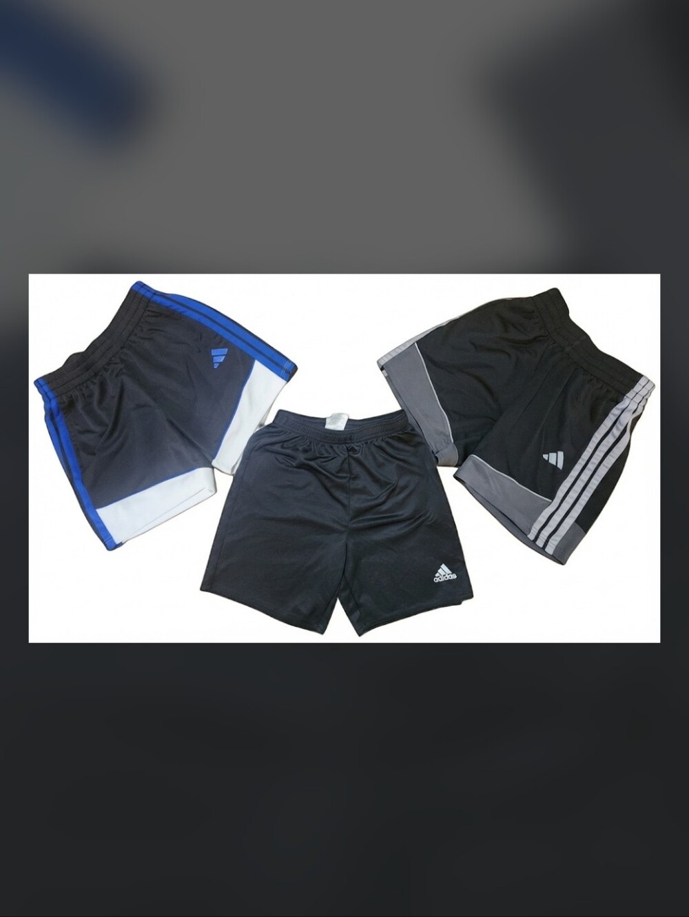 Adidas Boys Size Large 14/16 Athletic Shorts Lot of 3